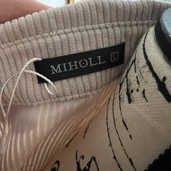 Beige Tan Cream Shacket Button Down Oversized Shirt LARGE. - Picture 9 of 13